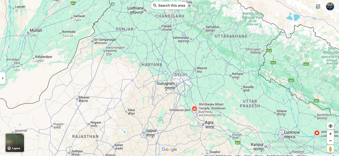 Abhinandan Lodha Plots Vrindavan Location