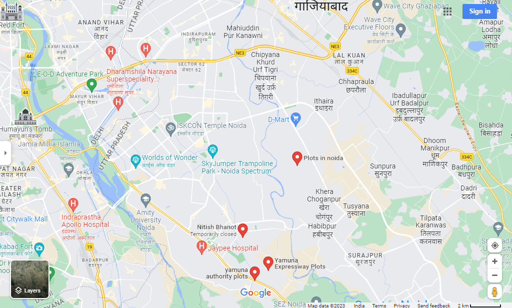 Kisan Kota Plots in Yamuna Expressway Location Map